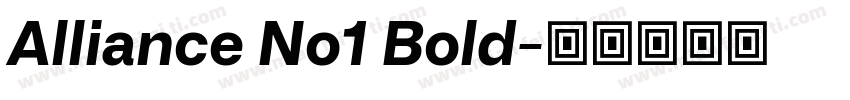 Alliance No1 Bold字体转换